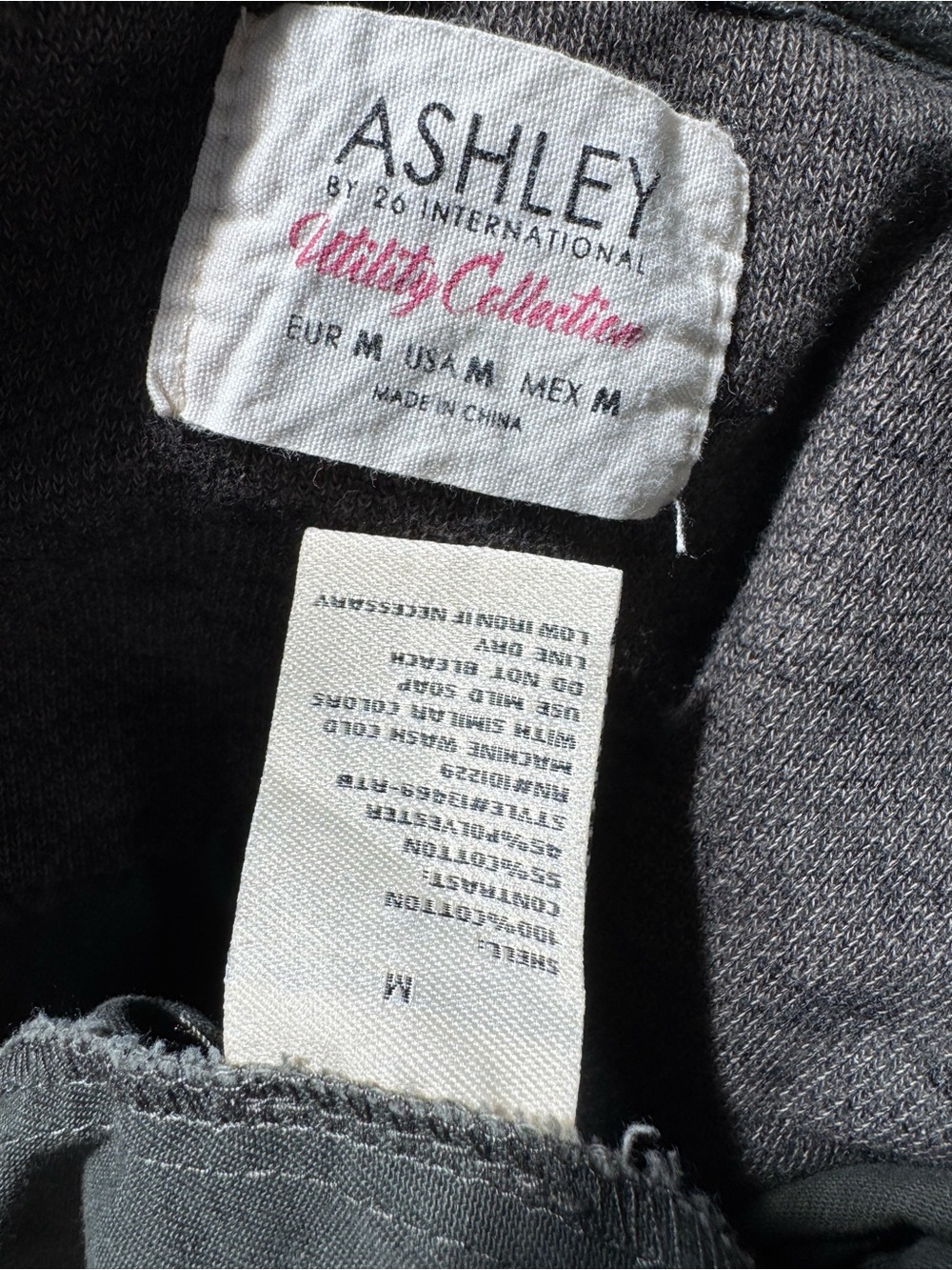 Ashley By 26 Military Utility Jacket Knit Sleeves Drawstring Olive Medium - Picture 2 of 4